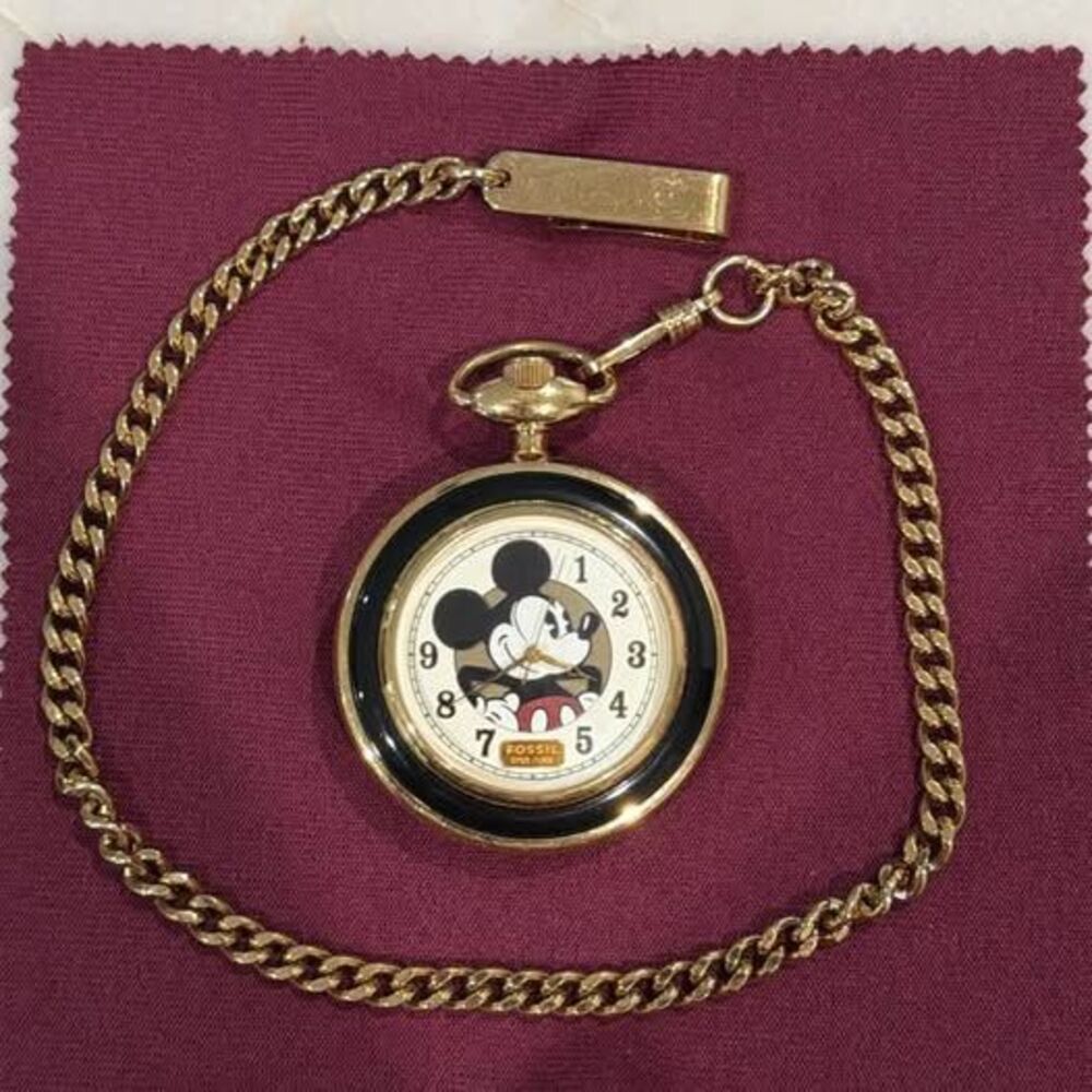 Rare Fossil Disney Mickey Mouse Pocket Watch  Limited Edition 0703/1000